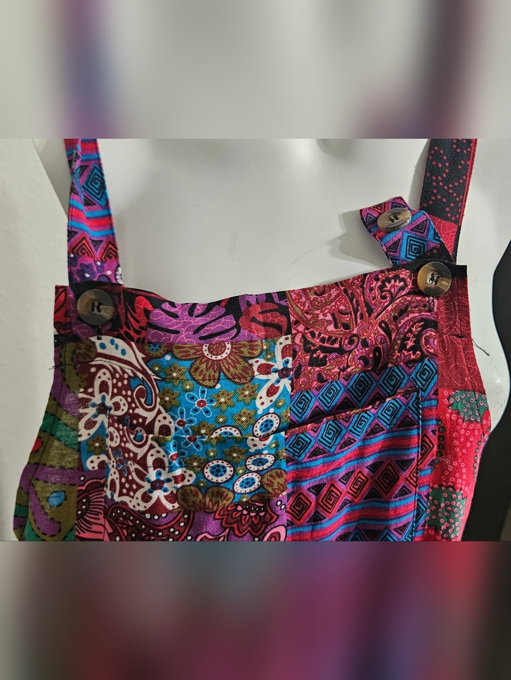Women Summer Boho Floral Loose Wide Leg Overall Jumpsuits with Pockets Size XL - Picture 7 of 12